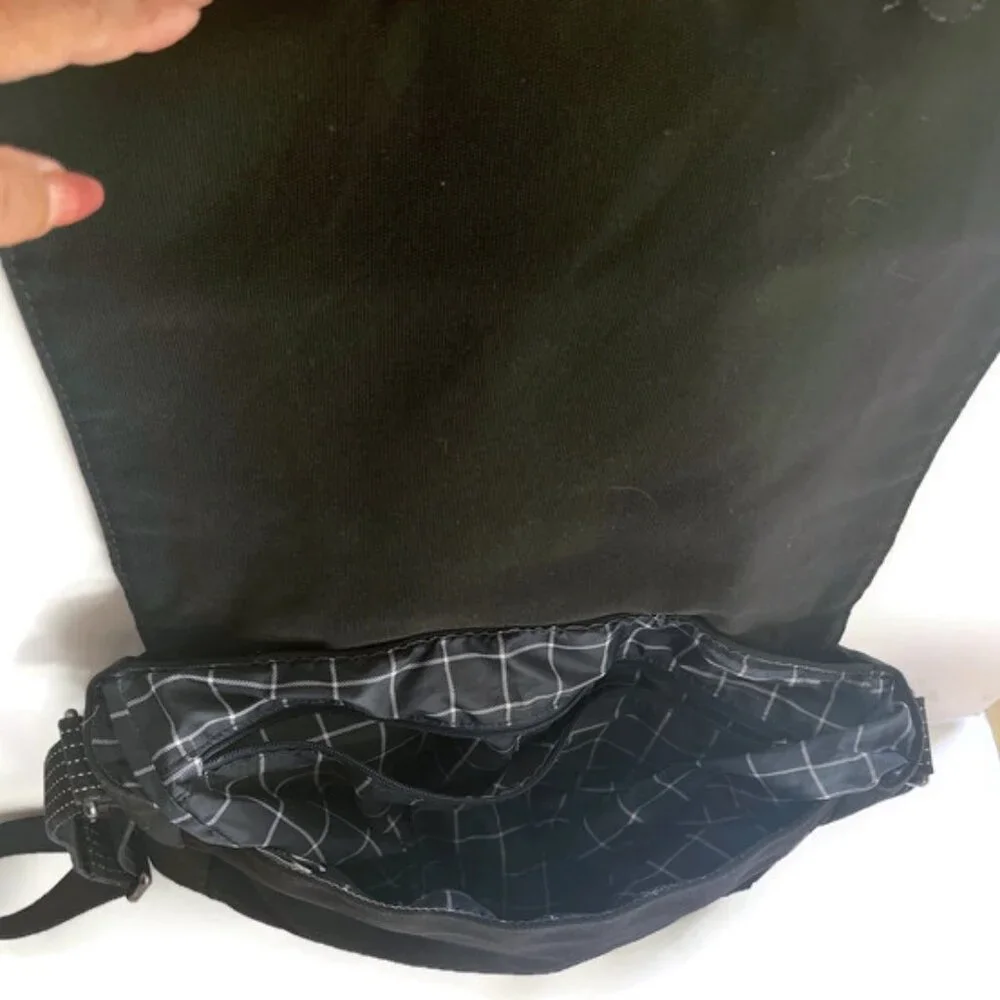 Lacoste Black Messenger Bag for Men